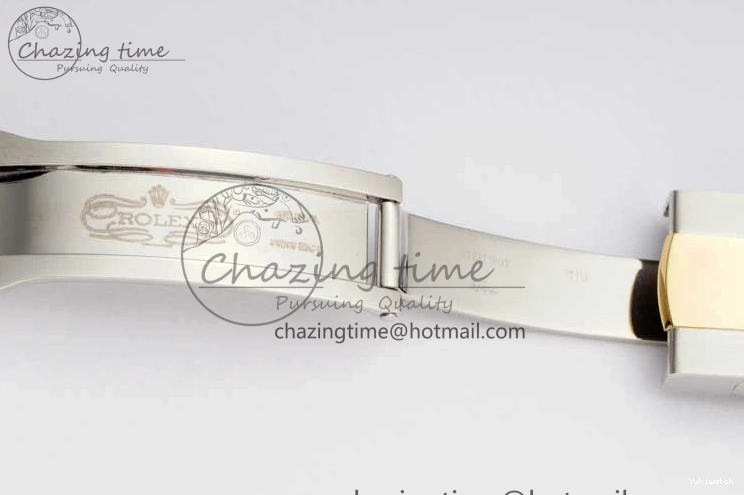 DIWF 904L SA3235 1:1 YG DateJust on Steel Bracelet Jubilee 36mm Best SS Markers Gray Dial Edition Green 0404